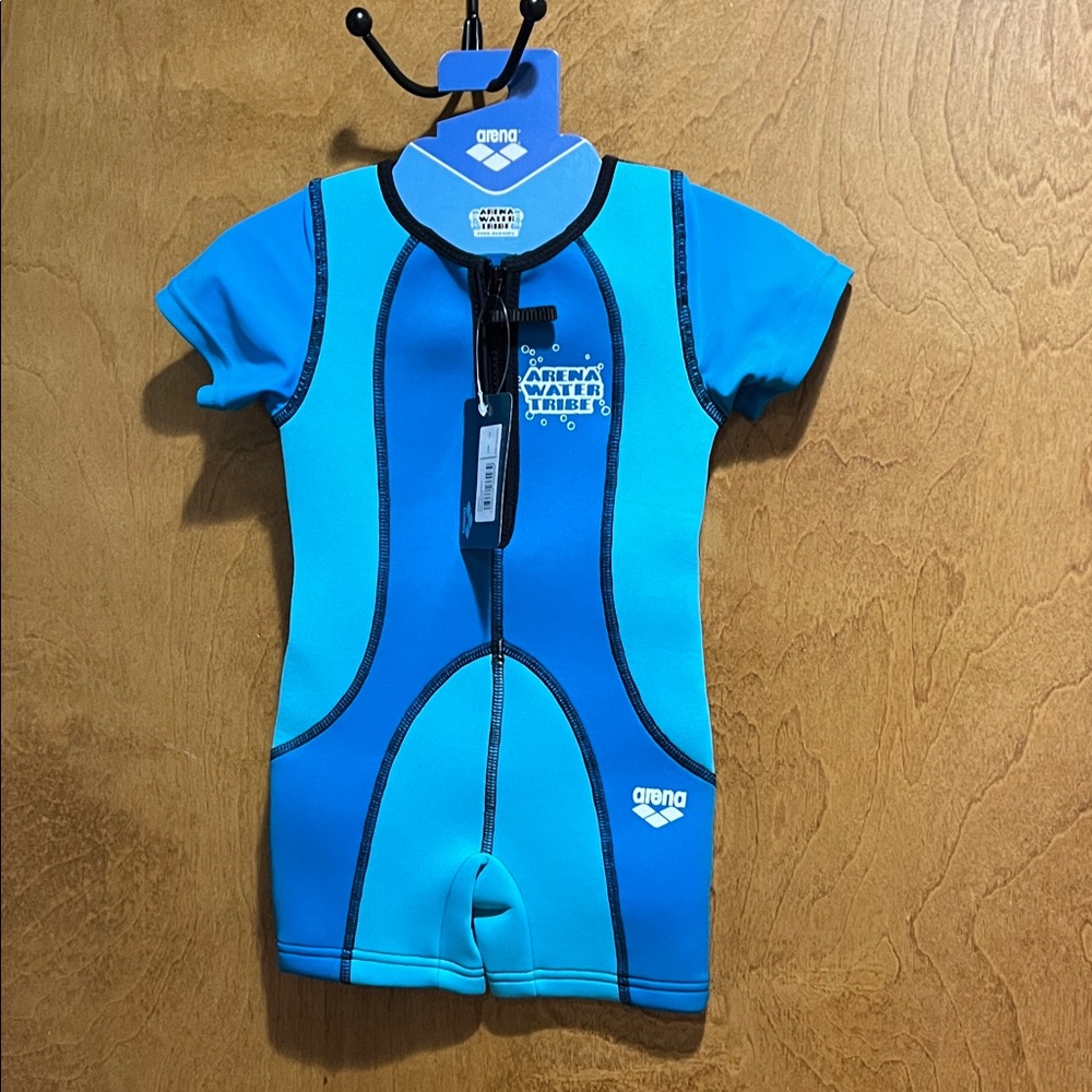 Arena Kids Swim Rashguard - Bright Blue and Dark Blue, size 1-2T